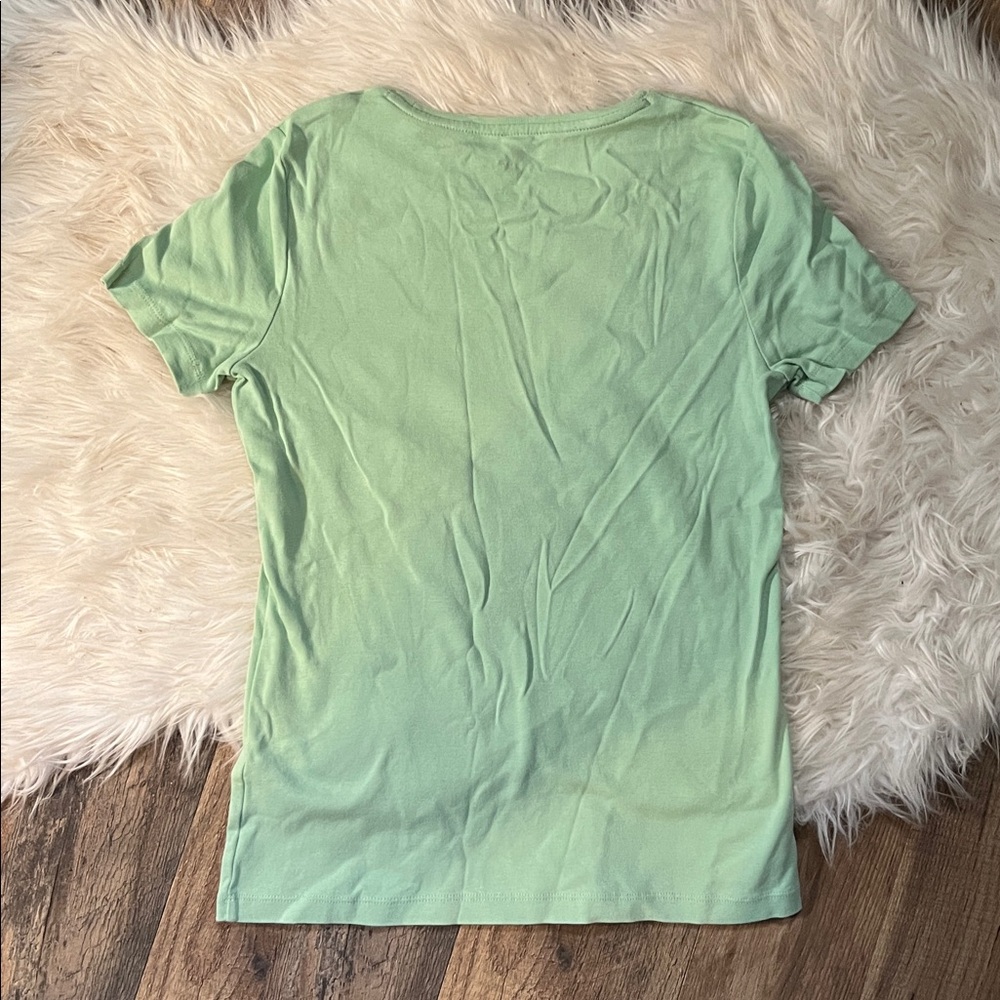 Talbots Mint Green Solid Small Tee - image 5